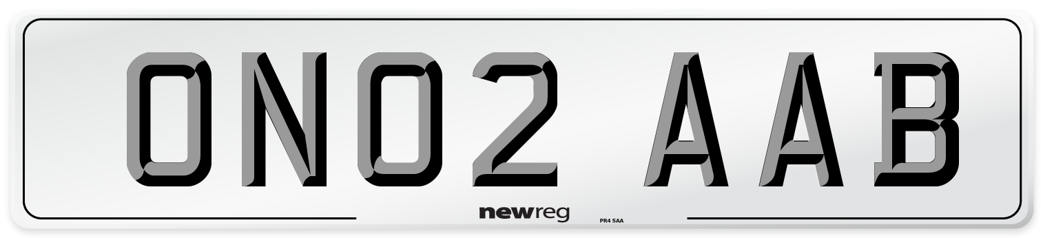 ON02 AAB Number Plate from New Reg